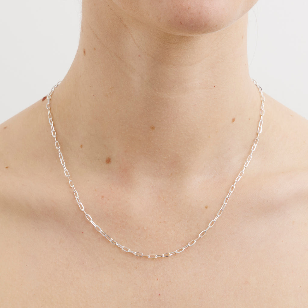 Silver Mini Link Chain Necklace