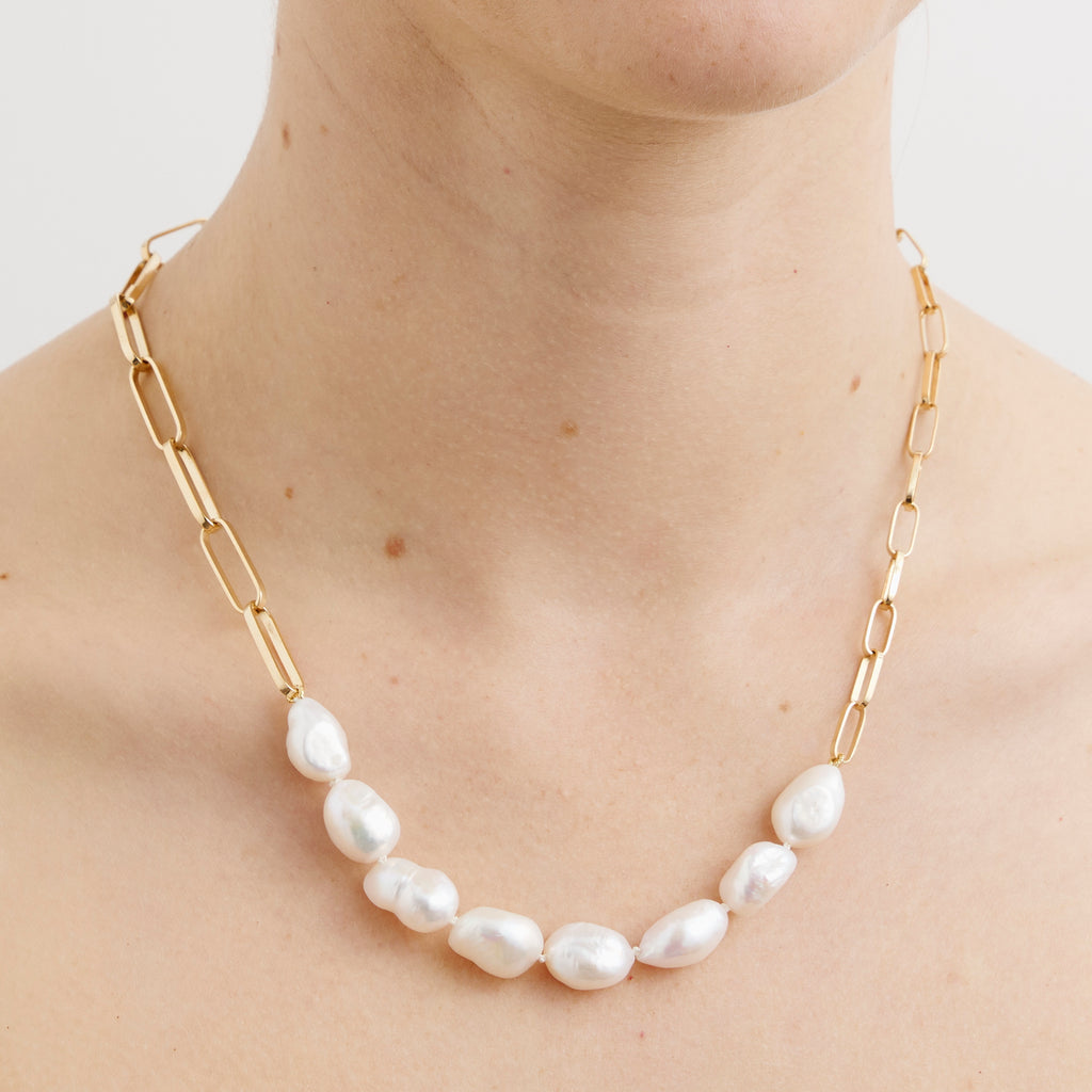 Baroque Pearl Link Neckpiece