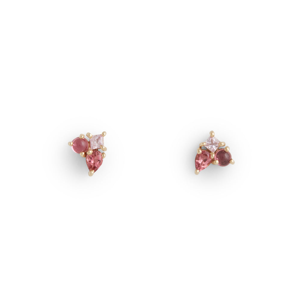 Kaleidoscope Pink Gem Earrings