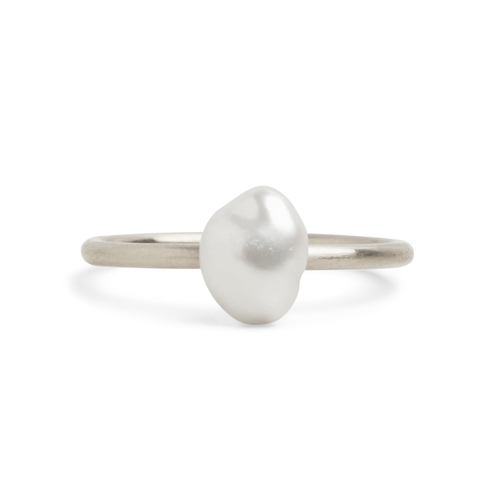 Baroque Pearl Large Gold Ring