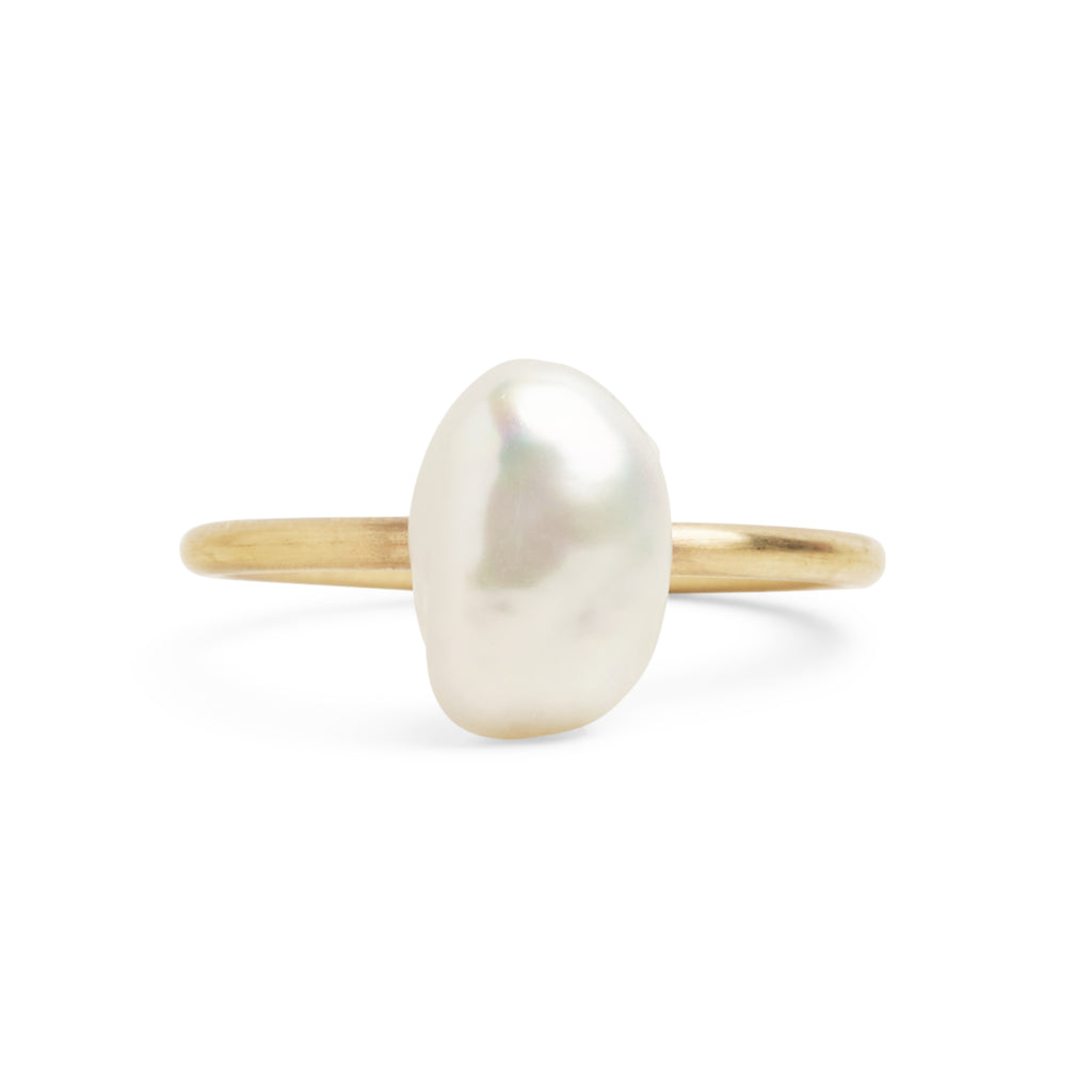 Baroque Pearl Small Silver Ring