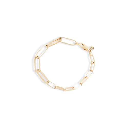 Mixed Link Medium Gold Bracelet