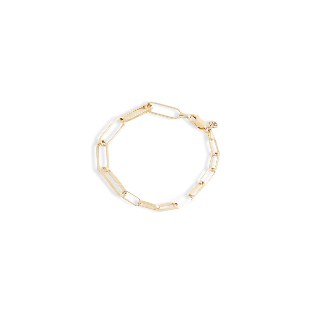 Mixed Link Small Gold Bracelet