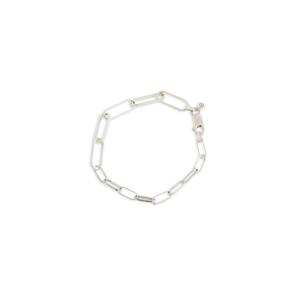 Mixed Link Small Silver Bracelet