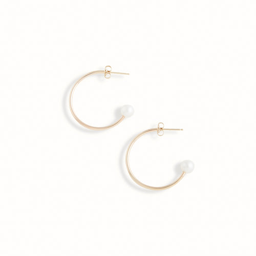 Medium Gold Charming Hoop Earrings