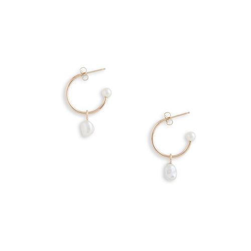 Small Gold Charming Hoop + Charms Earrings