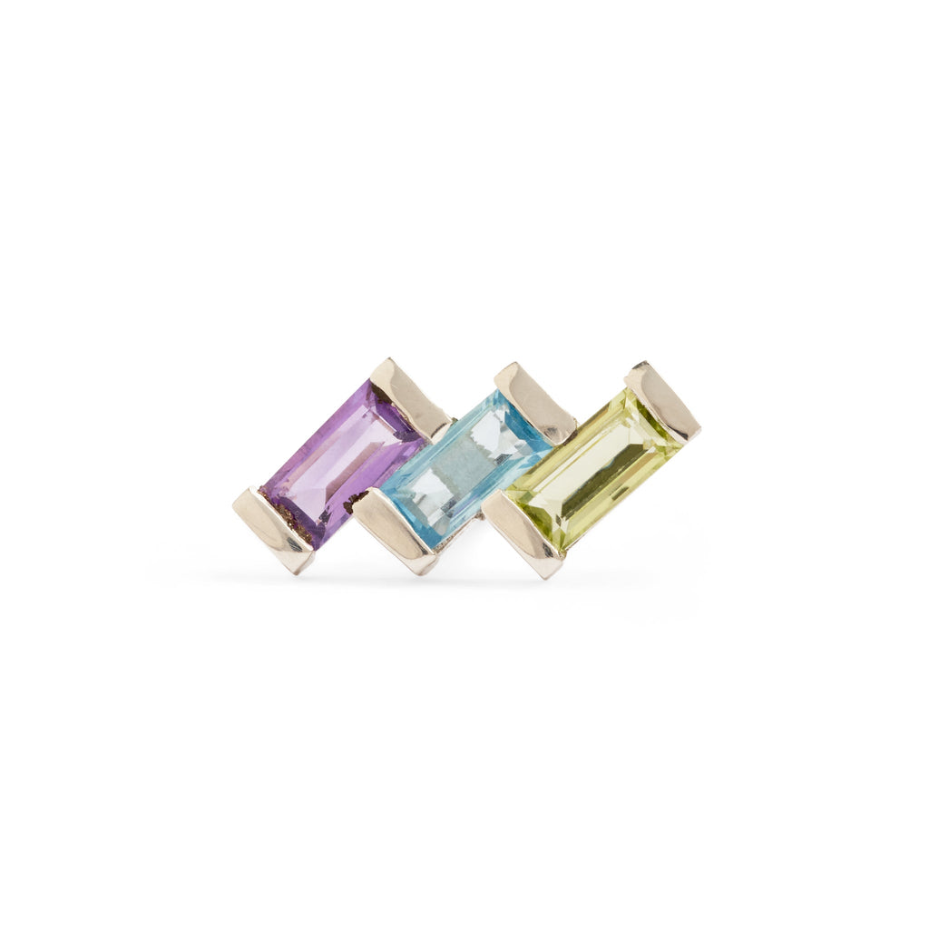 Juicy Triple Gem Earring (Single)