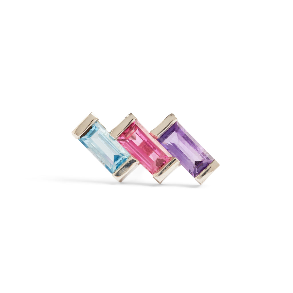 Juicy Triple Gem Earring (Single)