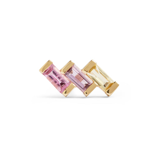 Juicy Triple Sapphire Earring (Single)