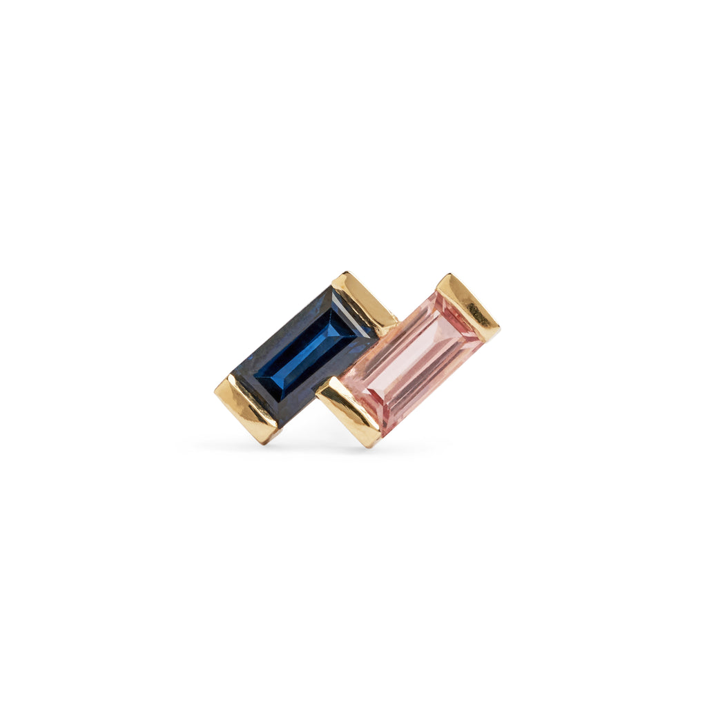 Juicy Double Sapphire Earring (Single)