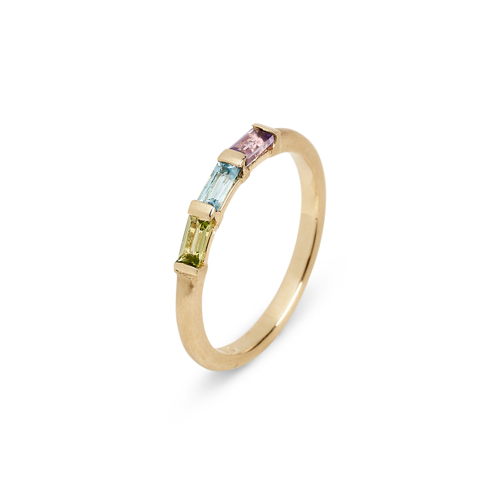 Gold Juicy Triple Gem Ring