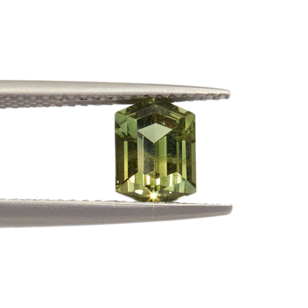 1.60ct Elongated Hexagonal Cut Green/Yellow Australian Parti Sapphire