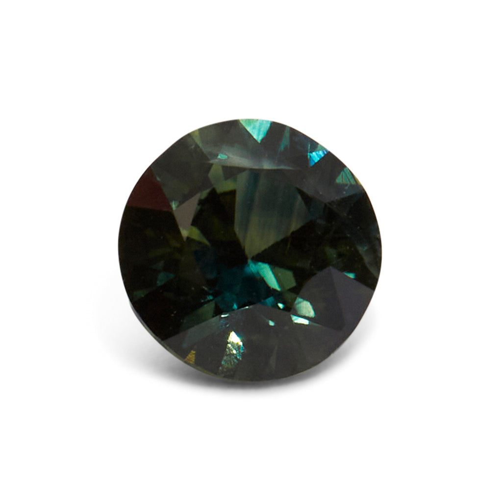 3.71ct Round Brilliant Cut Green Australian Parti Sapphire