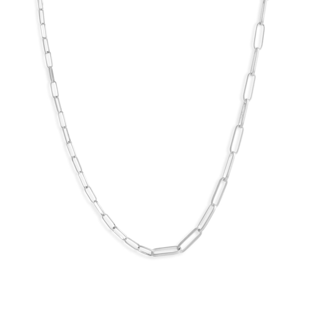 Silver Mixed Link Neckpiece