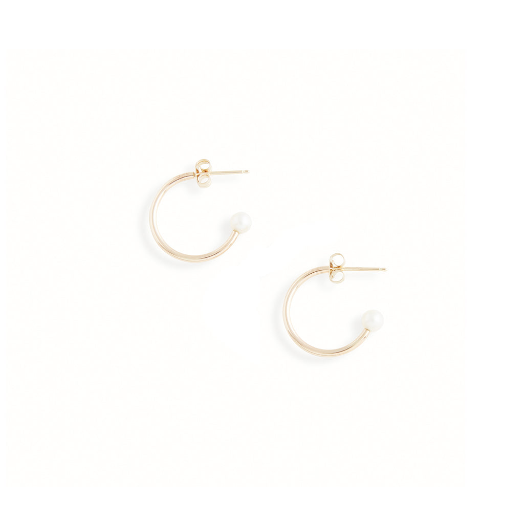 Small Gold Charming Hoop Earrings