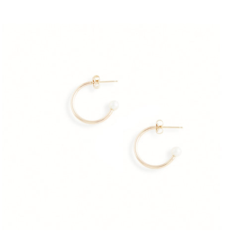 Small Gold Charming Hoop Earrings