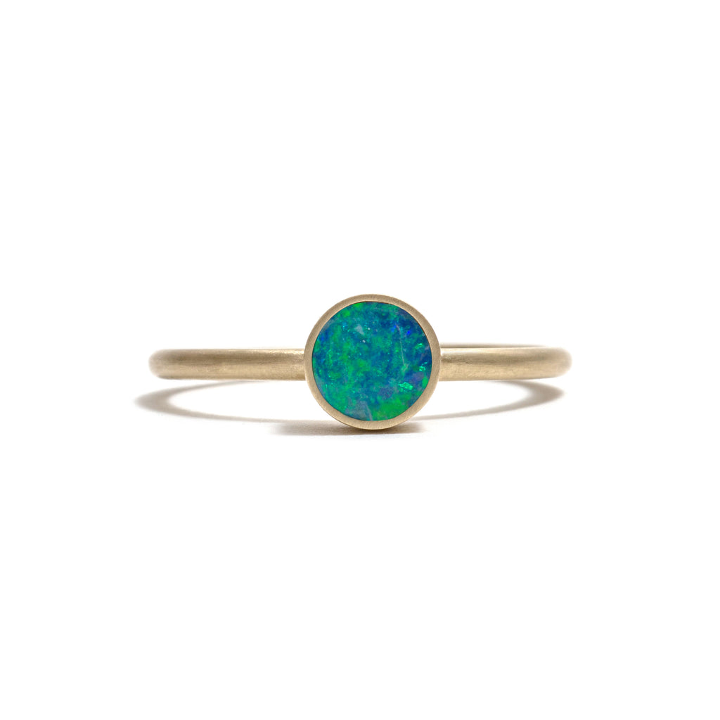 Golden Opal Element Large Stacking Ring