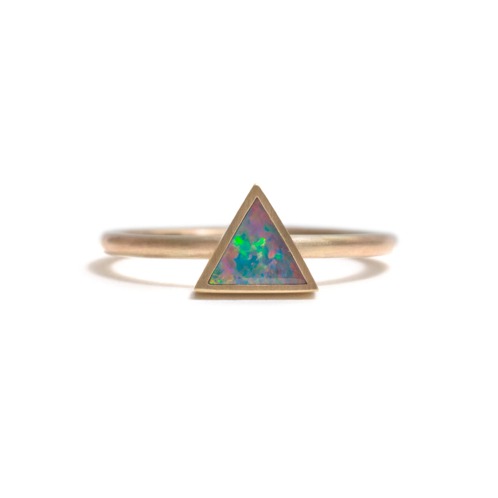 Golden Opal Element Large Stacking Ring