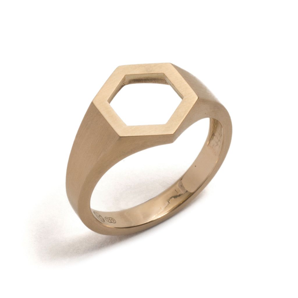 Hexagonal Signet Ring