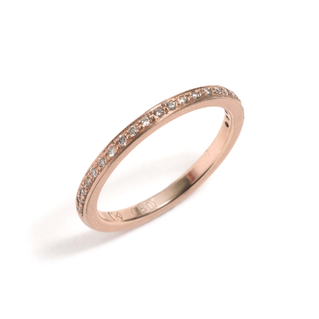 Rose Gold and Champagne Diamonds Little Steps Ring