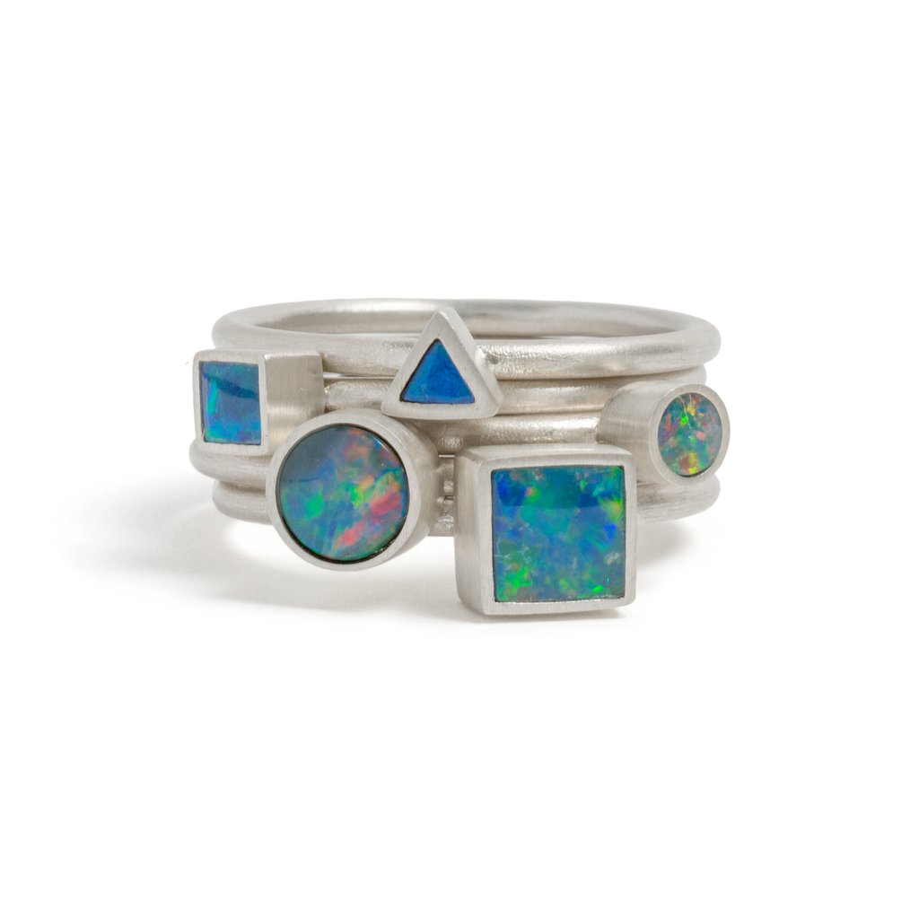 Opal Element Small Stacking Ring