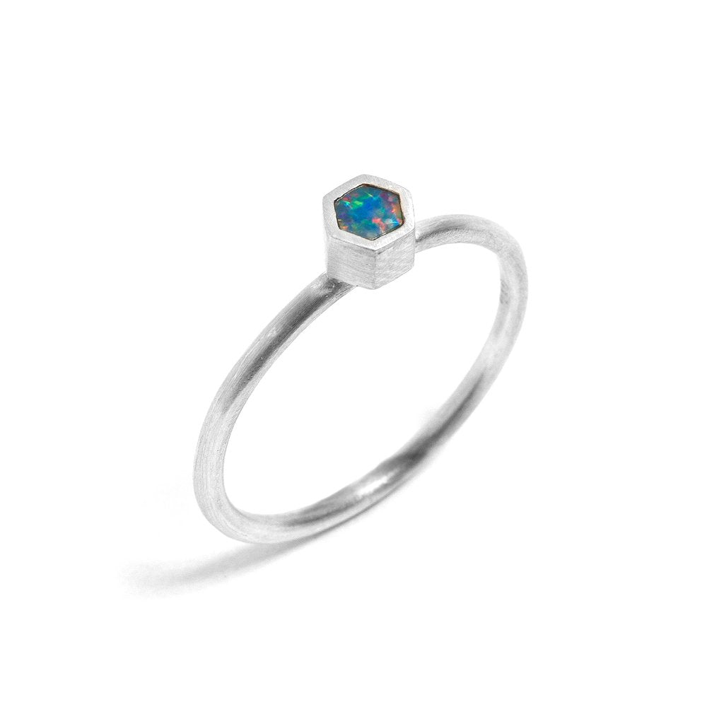 Opal Element Small Stacking Ring