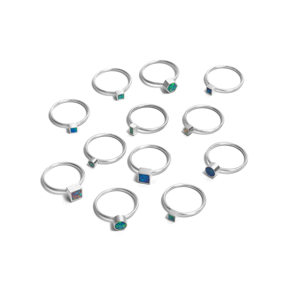 Opal Element Small Stacking Ring