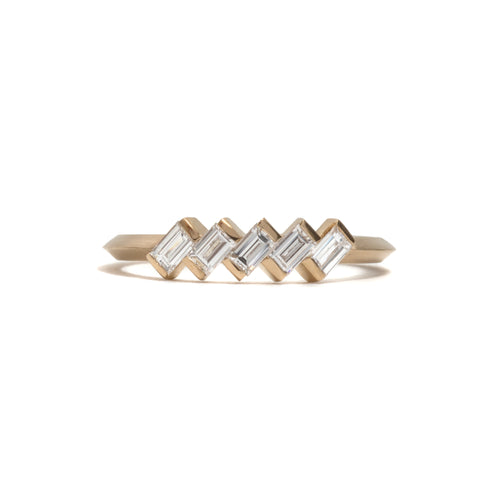 Staggered Baguette Diamond Ring