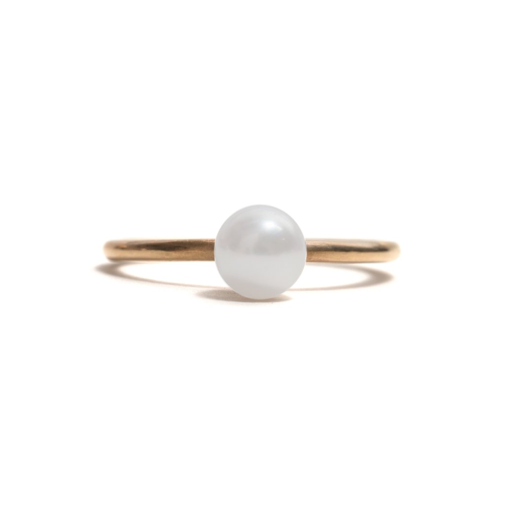 White Pearl Stacking Ring