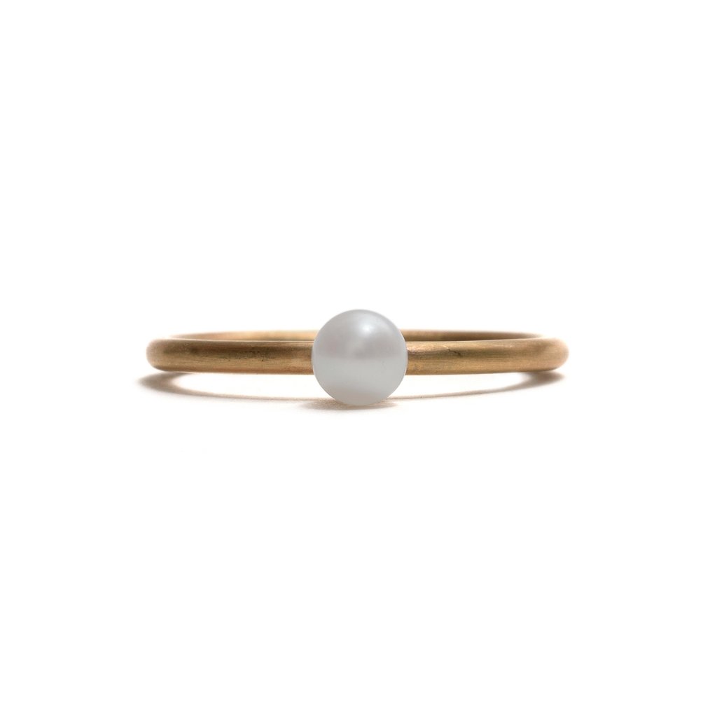 White Pearl Stacking Ring