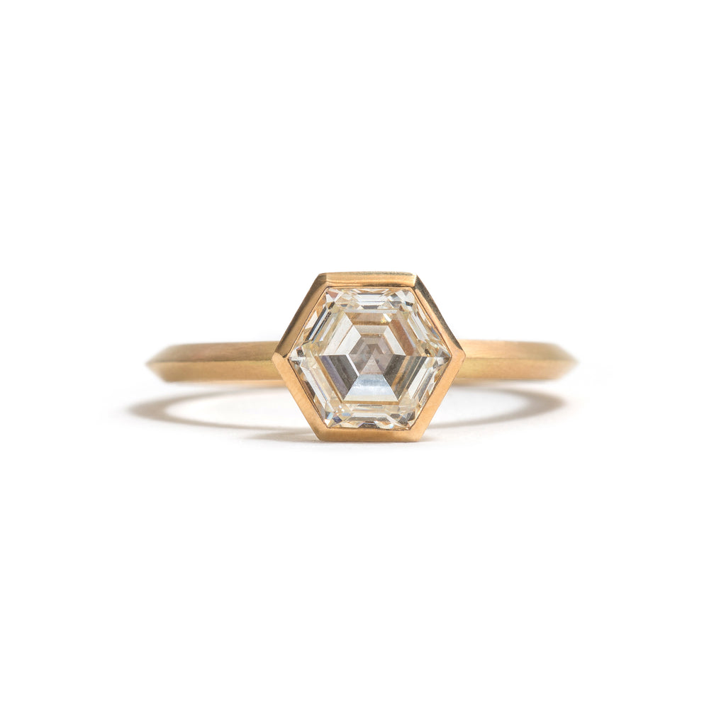 Hexagonal Step Cut Elevate Ring