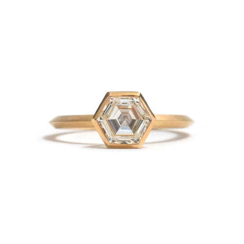 Hexagonal Step Cut Elevate Ring