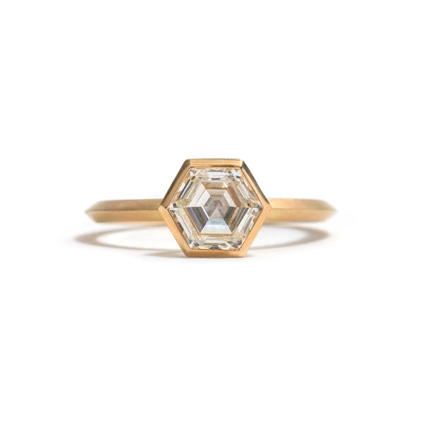 Hexagonal Step Cut Elevate Ring